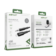 Acefast audio cable MFI Lightning - 3.5mm mini jack (male) 1.2m, AUX black (C1-06 black)