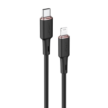 Acefast kabelis MFI USB Type C – Lightning 1,2m, 30W, 3A juodas (C2-01 black)