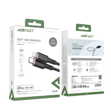 Acefast cable MFI USB Type C - Lightning 1.2m, 30W, 3A black (C2-01 black)