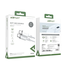 Acefast C2-03-CC USB-C - USB-C PD QC cable 60W 3A 480Mb / s 1.2m - white