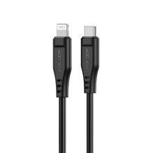 Acefast kabelis MFI USB Type C – Lightning 1,2m, 30W, 3A juodas (C3-01 black)