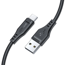 Acefast USB laidas – C tipo USB 1,2 m, 3A juodas (C3-04 juodas)