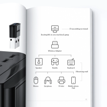 Baseus BA04 mini Bluetooth 5.0 USB adapterio imtuvo siųstuvas kompiuteriui juodas (ZJBA000001)