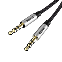 Baseus Yiven M30 stereo audio cable AUX 3.5 mm male mini jack 1.5 m silver-black (CAM30-CS1)