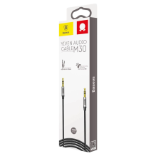 Baseus Yiven M30 stereo audio cable AUX 3.5 mm male mini jack 1.5 m silver-black (CAM30-CS1)