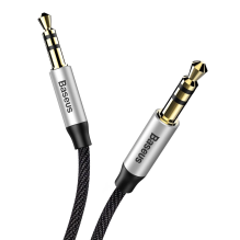 Baseus Yiven M30 stereo audio cable AUX 3.5 mm male mini jack 1.5 m silver-black (CAM30-CS1)