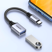 Ugreen OTG adapter cable USB-C (male) - USB-A (female) 5Gb / s 0.15m black (US378)