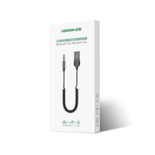 Ugreen Bluetooth 5.3 garso imtuvas USB kabelio garso adapteris AUX lizdas juodas (70601 CM309)