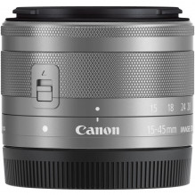 Canon EF-M 15-45mm f/ 3.5-6.3 IS STM (Silver) - Baltoje dėžutėje (white box)