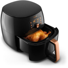 Philips HD9867 / 90 fryer Single 2200 W Hot air fryer Black, Copper