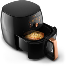 Philips HD9867 / 90 fryer Single 2200 W Hot air fryer Black, Copper