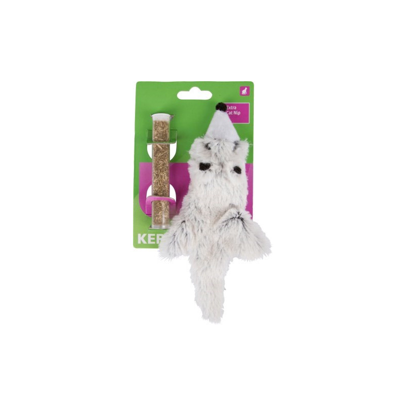 KERBL Ermine with Catnip - cat toy - 17 cm