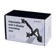 Gembird MA-WA2-01 monitor mount / stand 68.6 cm (27&quot;) Black Wall