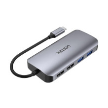 UNITEK ACTIVE HUB USB-C 2X HDMI 4K, RJ45, PD 100W