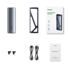 Ugreen CM578 15512 korpusas M.2 NVMe 10Gbps diskui – juodas + USB-C / USB-A laidas + USB-C / USB-C laidas