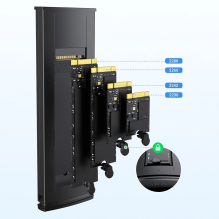 Ugreen CM578 15512 enclosure for M.2 NVMe 10Gbps drive - black + USB-C / USB-A cable + USB-C / USB-C cable