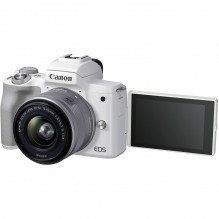 Canon EOS M50 Mark II 15-45 IS STM + 22mm STM (White)