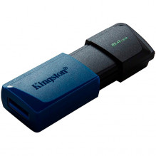 Kingston 64GB USB3.2 Gen 1 DataTraveler Exodia M (juoda + mėlyna), EAN: 740617326260