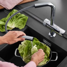 Grohe AQA Pure Loft L-shaped faucet with BWT filter