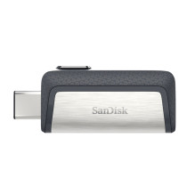 „SanDisk Ultra Dual Drive“ 256 GB USB atmintinė A tipo USB / USB tipo C 3.2 Gen 1 (3.1 Gen 1) Pilka, sidabrinė