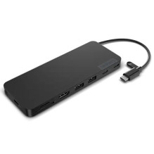 Lenovo 4X11N40212 nešiojamojo kompiuterio dokas / prievadų replikatorius Laidinis USB 3.2 Gen 1 (3.1 Gen 1) Type-C Black