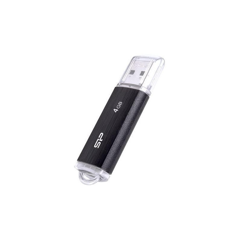 SILICON POWER Ultima U02 Pendrive USB atmintinė 4 GB USB 2.0 (SP004GBUF2U02V1K) Juoda