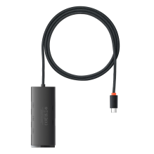 „Baseus Lite“ serijos HUB adapteris USB Type C – 4x USB 3.0 1m black (WKQX030401)