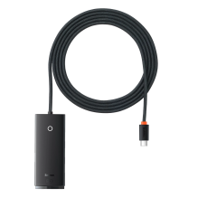 „Baseus Lite“ serijos HUB USB tipo C adapteris – 4x USB 3.0 2m juodas (WKQX030501)