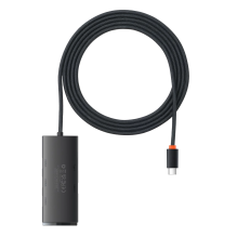 „Baseus Lite“ serijos HUB USB tipo C adapteris – 4x USB 3.0 2m juodas (WKQX030501)