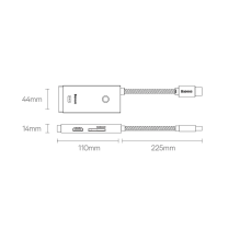 Baseus Lite Series multifunctional USB Type C HUB - 2 x USB 3.0 / USB Type C / HDMI 1.4 / SD / TF OTG black (WKQX050001)