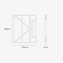 Baseus Safattach Y tipo dėklas, skirtas iPad Pro 12,9&quot; 2018 / 2020 / 2021 dangtelis su stovu baltas (ARCX010102)