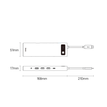 „Baseus Metal Gleam“ daugiafunkcis HUB USB Type C 12in1 HDMI / DP / USB Type C / mini lizdas 3,5 mm / RJ45 / SD (WKWG020