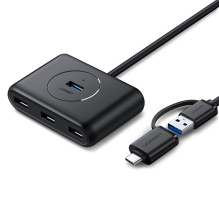 Ugreen HUB 4in1 USB-C – 4xUSB 3.0 5Gb / s 1m black (CR113)