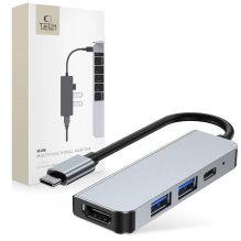 HUB Tech-Protect V2 4in1 USB-C - USB-A 3.0 / USB-A 2.0 / USB-C / HDMI - gray