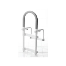 Rounded bath handle with non-slip grip