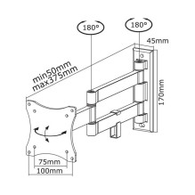 TV SET ACC WALL MOUNT 10-24&quot; / FPMA-W830BLACK NEOMOUNTS