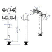 TV SET ACC DESK MOUNT BLACK / FPMA-D050DBLACK NEOMOUNTS