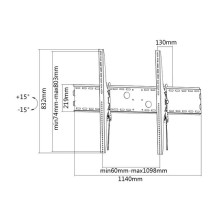 TV SET ACC WALL MOUNT BLACK / 60-100&quot; LFD-W2000 NEOMOUNTS