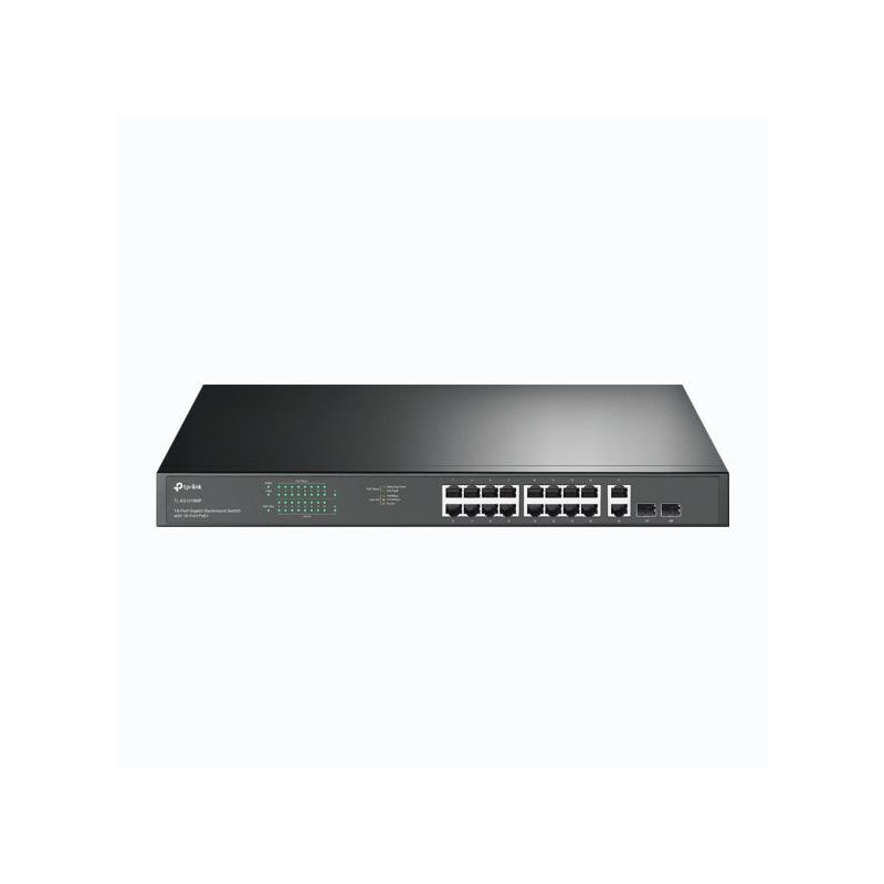 Switch, TP-LINK, TL-SG1218MP, Desktop / pedestal, Rack, 16x10Base-T / 100Base-TX / 1000Base-T, PoE+ ports 16, 250 Watts,