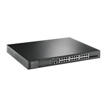 Jungiklis, TP-LINK, Omada, TL-SG3428XMP, tipas L2+, stovas, 4xSFP+, 1x konsolė, 1, PoE+ prievadai 24, 384 vatai, TL-SG34