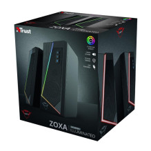 Speaker, TRUST, GXT 609 Zoxa RGB Illuminated Speaker Set, 1xUSB 2.0, Black, 24070