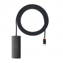 Baseus Lite Series Hub 4in1 USB-C to 4x USB 3.0 + USB-C, 2m (Black)