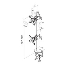 TELEVIZORIAUS ACC STALO MONTAVIMAS JUODAS / 10-24&quot; FPMA-D700DV NEOMOUNTS