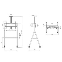 TELEVIZORIAUS ACC GRINDŲ STOVAS / 32-65&quot; NS-M1500WHITE NEOMONTS