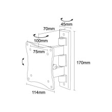 TV SET ACC WALL MOUNT SILVER / 10-24&quot; FPMA-W810 NEOMOUNTS