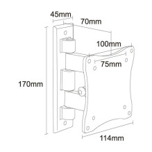 TV SET ACC WALL MOUNT SILVER / 10-24&quot; FPMA-W810 NEOMOUNTS