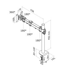 TELEVIZORIAUS ACC STALO MONTAVIMAS JUODAS / 10-26&quot; FPMA-D960 NEOMONTS