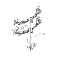 TELEVIZORIAUS ACC STALO MONTAVIMAS SILVER / 10-26&quot; FPMA-D935D4 NEOMONTS