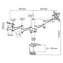 TV SET ACC DESK MOUNT 10-24&quot; / FPMA-D1330DBLACK NEOMOUNTS