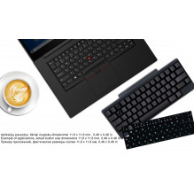 Lipdukai klaviatūrai | Keyboard stickers | Наклейки на клавиатуру - EN-US/ LT/ RU - 11,8 mm x 11,8 mm | 0,46 in x 0,46 i